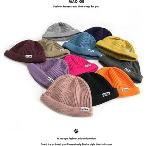 Adult Hats and Caps Unisex Winter Warm Hats for Men Women Knitted Hat Fashion Casual Letter Cap Hat Multicolor Skullies Beanies