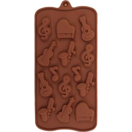 Silicone Chocolate Mold Musical instrument Shape Cake Cookies Fondant Candy Mould Bakeware Decoration Baking Tools