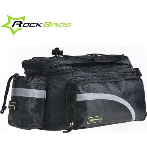 ROCKBROS Larger Capacity With Rain Cover Mountain Bike Bicycle Bicicleta Bag Rear Carrier Bags Rear Pack Trunk Pannier Package