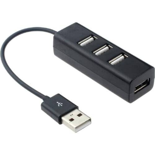 Universal 4 Port USB 2.0 Hub with Data Cable Charge Line High Speed Mini Hub Socket Pattern Splitter Cable Adapter for Laptop PC