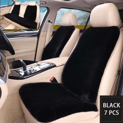 Universal Size Plush fur car seat cover car interior cover car front and rear cushion 5 seat protection cushion