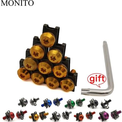 CNC Motorcycle Fairing Screws Custom Moto Body Spring Bolts For yamaha mt 07 r3 mt 09 yz250f wr250f Suzuki Hayabusa DR-Z400SM