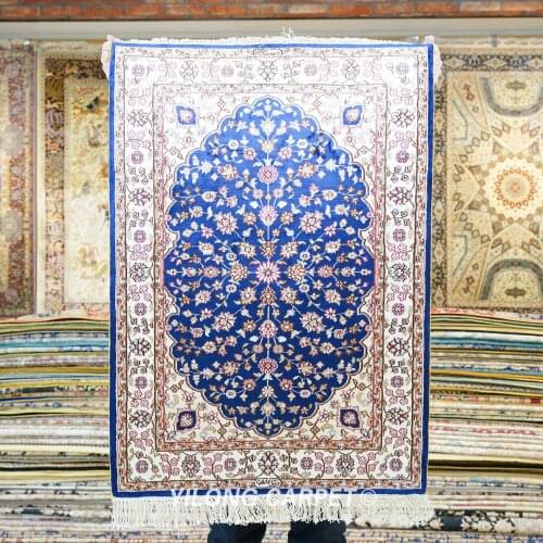 Yilong 2'x3' Hand knotted oriental carpet handmade exquisite persian rug gallery (HF102B)