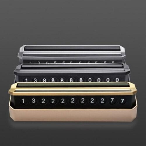 Temporary Parking Card Creative Double Number Reversible Hidden Mobile Phone Number Plate For Car Interior Accessories