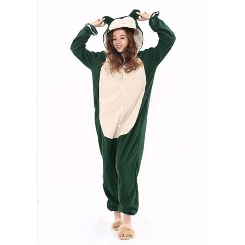 Adults Snorlax Onesies New Women Men Unisex Cartoon Pajamas Cute Animal Cosplay One Piece Sleepwear Boys Girls Jumpsuit Onesies