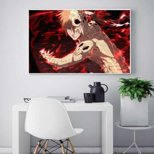Ho Bleach Kurosaki Ichigo Poster Japan Anime wall art Kids Gift Canvas Art Wall Pictures For Living Room Home Decor