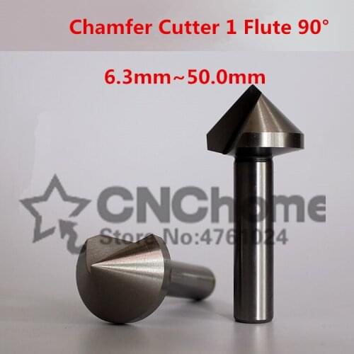 1PCS 6.3~50mm 90 Degree 1 Flute HSS Chamfer Cutter Chamfering Drilling Mill Drill Set Milling Cutter (6.3/10.4/16.5/25/30/35mm)