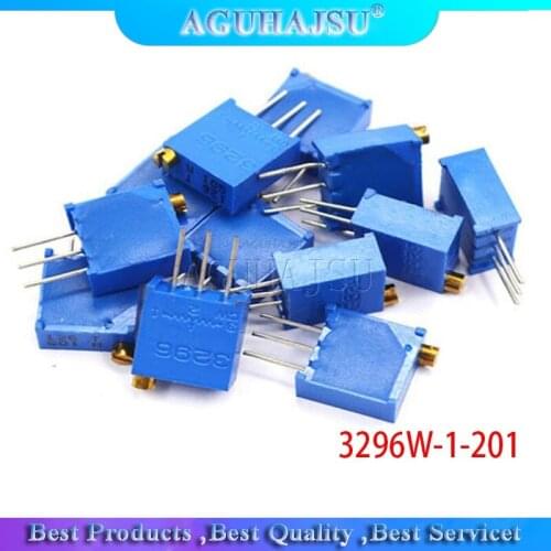 10pcs 3296W-1-201LF 3296W 200 ohm 201 3296W-1-201 3296W-201 W201 Trimpot Trimmer Potentiometer