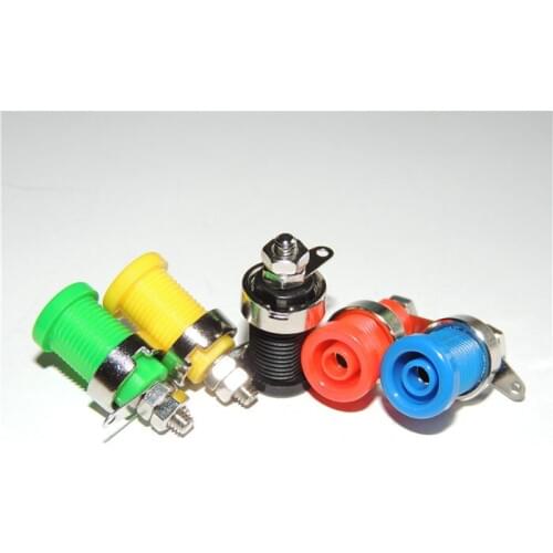100pcs 5 Color 4mm Banana Jack Binding Post Nut for Multimeter banana socket