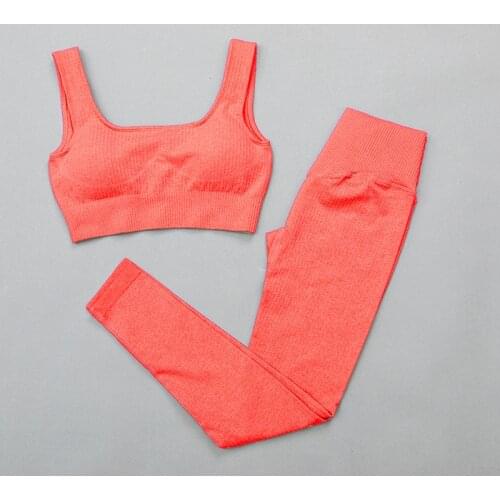 13 Colors Women Sport Suit Yoga Set Athletic Wear Gym Workout Clothes Fitness Padded Bra+ High Waist Seamless Sport Leggings