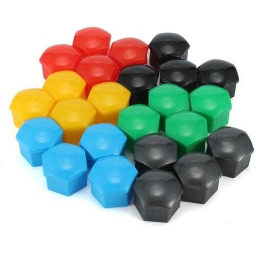 20 Pcs 17mm Wheel Lug Nut Center Cover Caps Car Styling Audi Wheel Center Cap Cap Wheel For Car Wheel Decorate Accessories