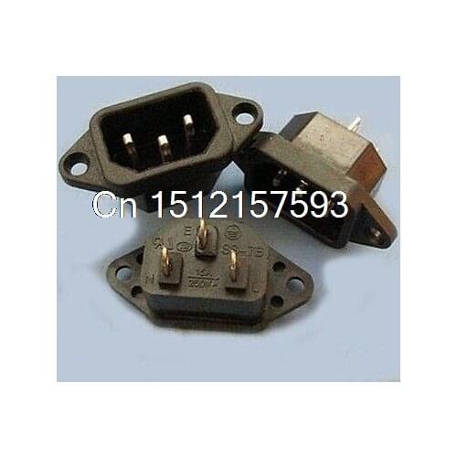 5x Power IEC Connector Power Jack Chassis Mount 3PAC