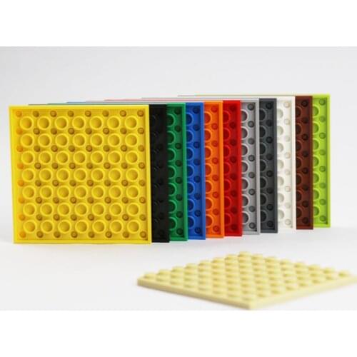 50 PIECES Plate 8x8 Kids MOC Building Blocks WW2 Military Accessories Compatible Parts 41539 Base plate Technic Training Aids