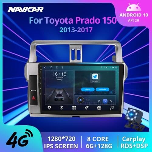 2Din Android10 Car Radio For Toyota Land Cruiser Prado 150 2013-2017 Stereo Receiver GPS Navigation Auto Radio DSP Car Receiver