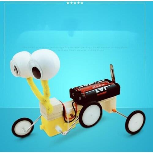 Kids DIY Reptile Robot Electric Wooden Science Experiments Toys For Children Educational Handmade Assemble Toys Boys Girls