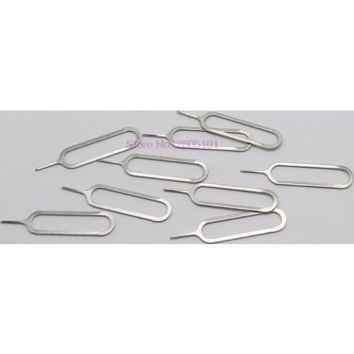 By dhl/fedex 50000pcs/lot Opener SIM Card Micr Tray Holder Opener Eject Pin Key Metal Tool For iPhone Samsung Huawei sim card