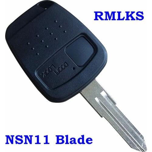 For Nissan Bluebird 1 Button Remote Key Shell Case Fob Key Blank Shell Cover NSN11 NSN14 Uncut Blade