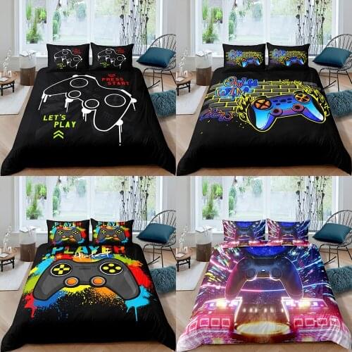 Home Textiles Luxury 3D Game Controller Duvet Cover Set and Pillowcase Kids Bedding Set AU/EU/UK/US Queen and King Size Bedding