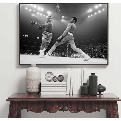Joe Frazier vs Muhammad Ali Photo Poster "The Fight of the Century" at Madison Square Garden in New York City Canvas Print Decor