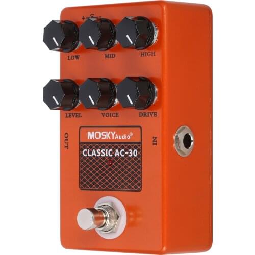 MOSKYaudio Guitar Cabinet Speaker Emulator Guitar Effect Pedal with Level/Low/High/Mid/Drive/Voice Controls for Electric Guitars