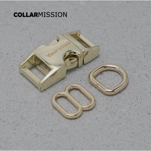 10mm Engraving(metal buckle+adjust buckle+D ring/set)for backpack DIY dog cat collar webbing sewing accessory premium quality