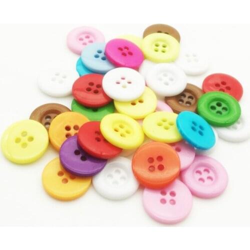 50/100PCS Mixed Round Resin Lots Colors Buttons For Scrapbook Crafts DIY Handmade Baby Children Clothing Sewing Accessories