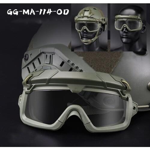Multi-dimensional split tactical goggles compatible with fast helmet field outdoor hunting shooting eye protection