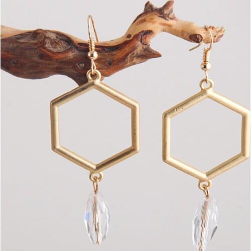 RH Fashion Boho Jewelry Accessory Pentagon and Dorp Pendant Earrings Jewellery Wedding Party Gifts Women Earrings