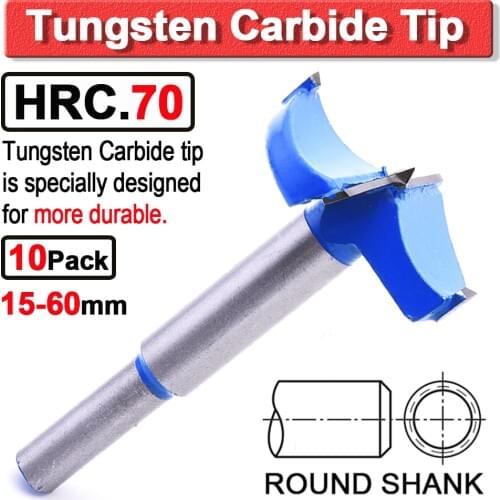 Hole Drill Bit Set Boring Saw Drilling Core Woodworking Forstner Bit Carbide Tip TCT Forstner Bit Hex/Round Shank Cutter D30