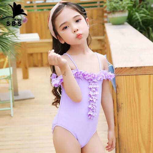 2020 New Arrival Childrens Clothes Girls Summer Swimsuit Cute Girl Sexy One-piece Triangle Beach Swimsuit