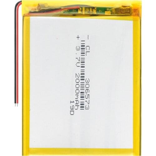 Rechargeable 3.7V 2000mAh 306573 Lithium Polymer LiPo Battery cells power For PAD GPS Vedio Game E-Book Tablet PC Power Bank