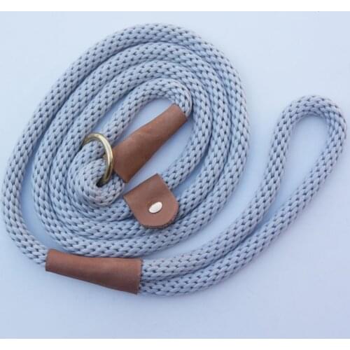 Dog Slip Leash Nylon Rope - Leather Training Leads for Small Medium Large Dogs 1/2 inch by 5 Feet dog leash