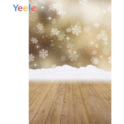 Yeele Christmas Photocall Ins Wood Bokeh Snowflakes Photography Backdrops Personalized Photographic Backgrounds For Photo Studio
