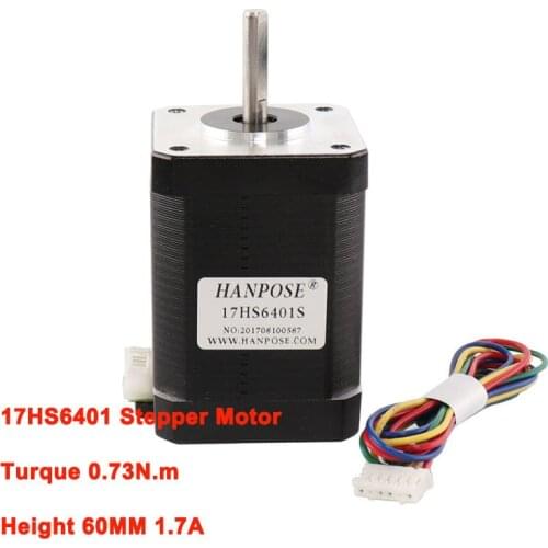 4-lead Nema17 Stepper Motor for 3D printer 42 motor Nema 17 motor 42BYGH 60mm 1.7A (17HS6401) motor for CNC XYZ