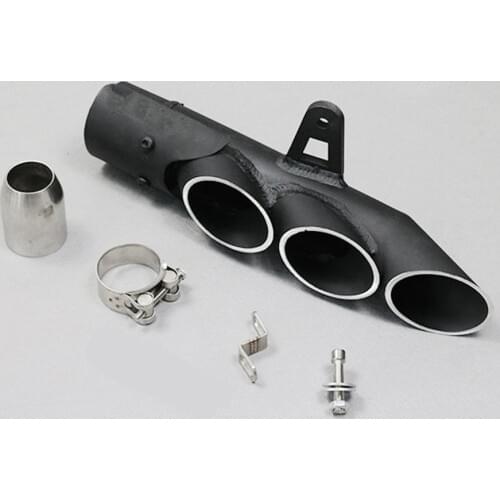 Universal 51 mm Aluminum 3 Outlet Motorcycle Exhaust Tail Pipe No DB Killer for Dirt Bike Exhaust System Modified