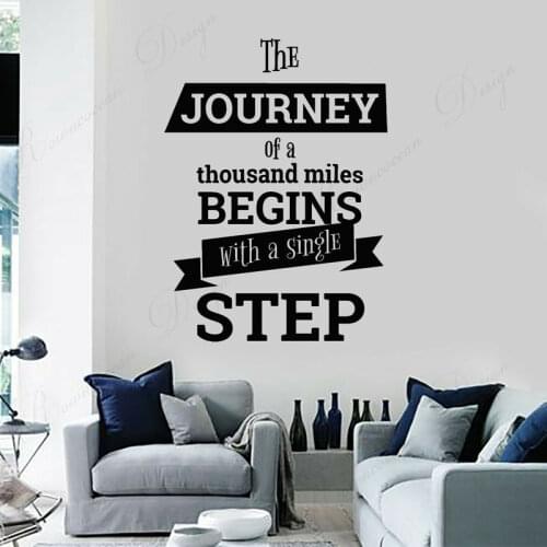 Vinyl Wall Decal Motivation Poster Phrase Typographic Words Stickers Interior Room Decor Wallpaper Murals 4336