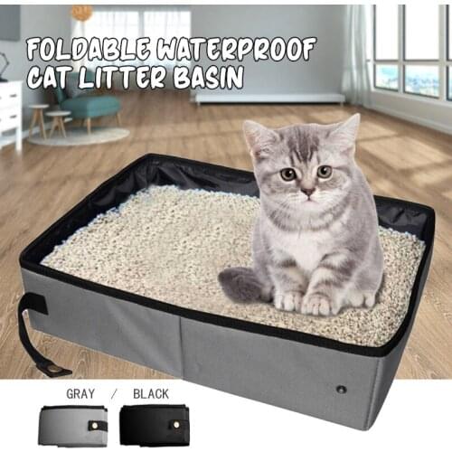 Waterproof Cat Litter Box Portable Travel Pet Litter Pan Durable Outdoor Camping Trip Easy Clean Pet Suplies