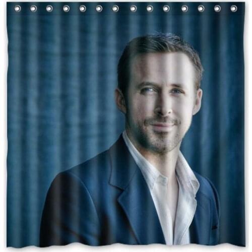 Ryan Gosling Waterproof Shower Curtain Polyester Fabric Bath Bathing Bathroom Curtains with Hooks Home Decor