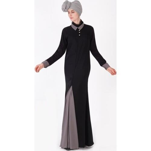 High grade crepe zip abaya Flowery and anti-wrinkle and breathable chiffon muslim dress abaya