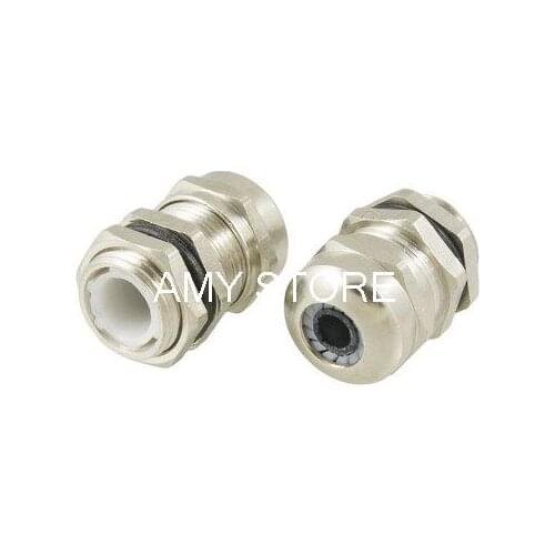 Silver Tone Stainless Steel PG9 4-8mm Waterproof Cable Gland