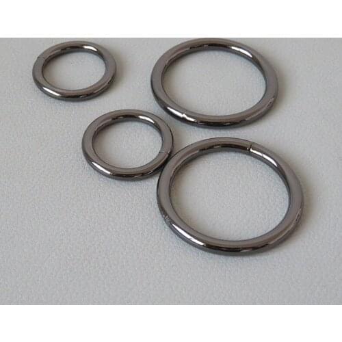 20Pcs/Lot Gun Black Metal O Ring Buckle Clasp For Bag Backpack Strap Belt Loop Pet Dog Collar Harness Garment Hardware Accessory