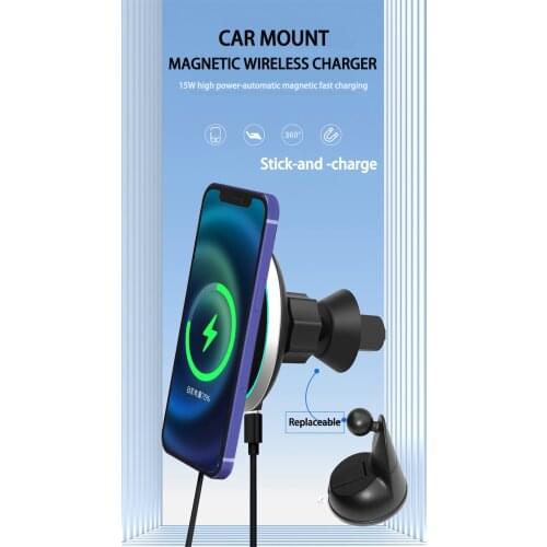 2020 Hot Selling 15W Stand Car Mount Magnetic Wireless Charge
