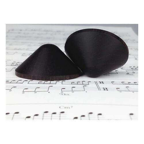 Round Head Large Self Adhesive Speaker Spike Ebony Wood For HIFI Stereo Equipment Power Floor Mat Stand 43 mm 4 sets /lot