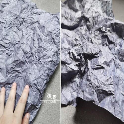 Paper Sence Fabric Old Blue Pleats DIY Photo Props Decor Modeling Design Graduation Project Art Clothes Designer Fabric