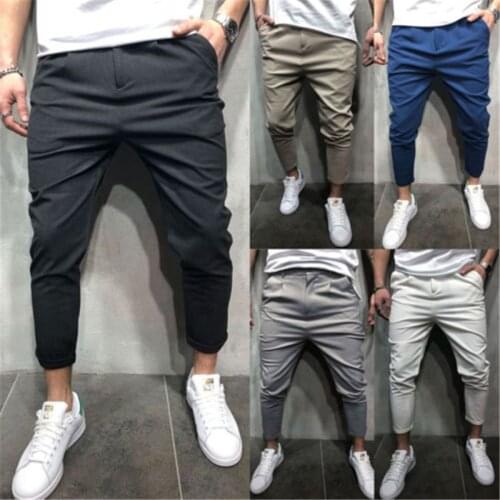 Brand New Gothic Men Casual Pencil Pant Hip Hop Joggers Male Trouser Men Sweatpants Solid Pencil Pants Joggers Hombre