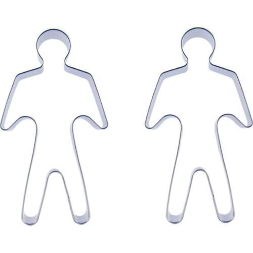 Boy shape 2 piece cookie cutting molds, baking tools, cake decorating soft candy tools