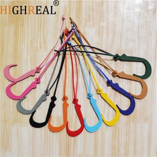 HIGHREAL Custom Made Luxury Genuine Leather Character Alphabet Arabic Letter L Keychain Women Bag Charm Backpack Pendant