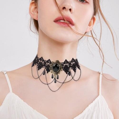 IKOKY Collar Bound Slave Restraints Sexy Necklace Cosplay Adult Game Sex Toys For Couple Fetsih Necklace Rhinestone