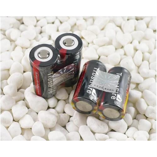 4pcs/lot TrustFire 16340 880mAh 3.7V Rechargeable Li-ion Battery Lithium Batteries For Flashlights Torches