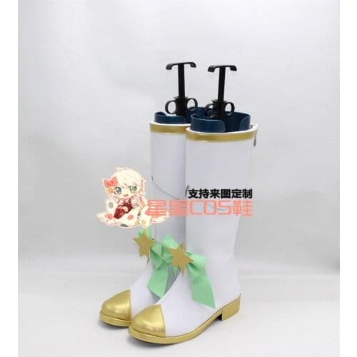 LOL Fae Sorceress Star Guardian Lulu White Halloween Cosplay Shoes Boots X002
